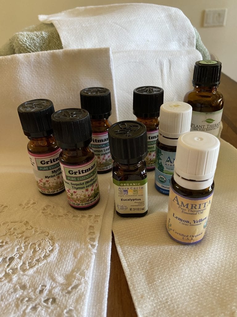 essential oils can be added to a foot soak