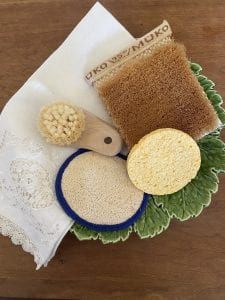 skin brushes, loofah, sponge