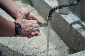 proper hand-washing 